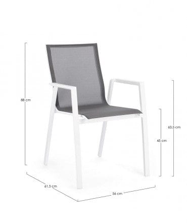 Bizzotto Sedia da giardino Krion Bianco