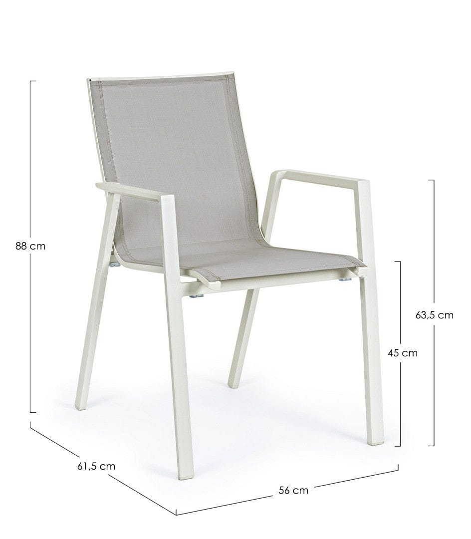 Bizzotto Sedia da giardino Krion Grigio