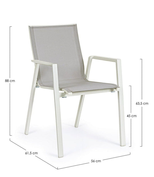 Bizzotto Sedia da giardino Krion Grigio