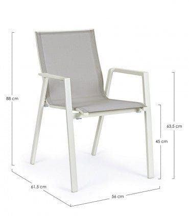 Bizzotto Sedia da giardino Krion Grigio