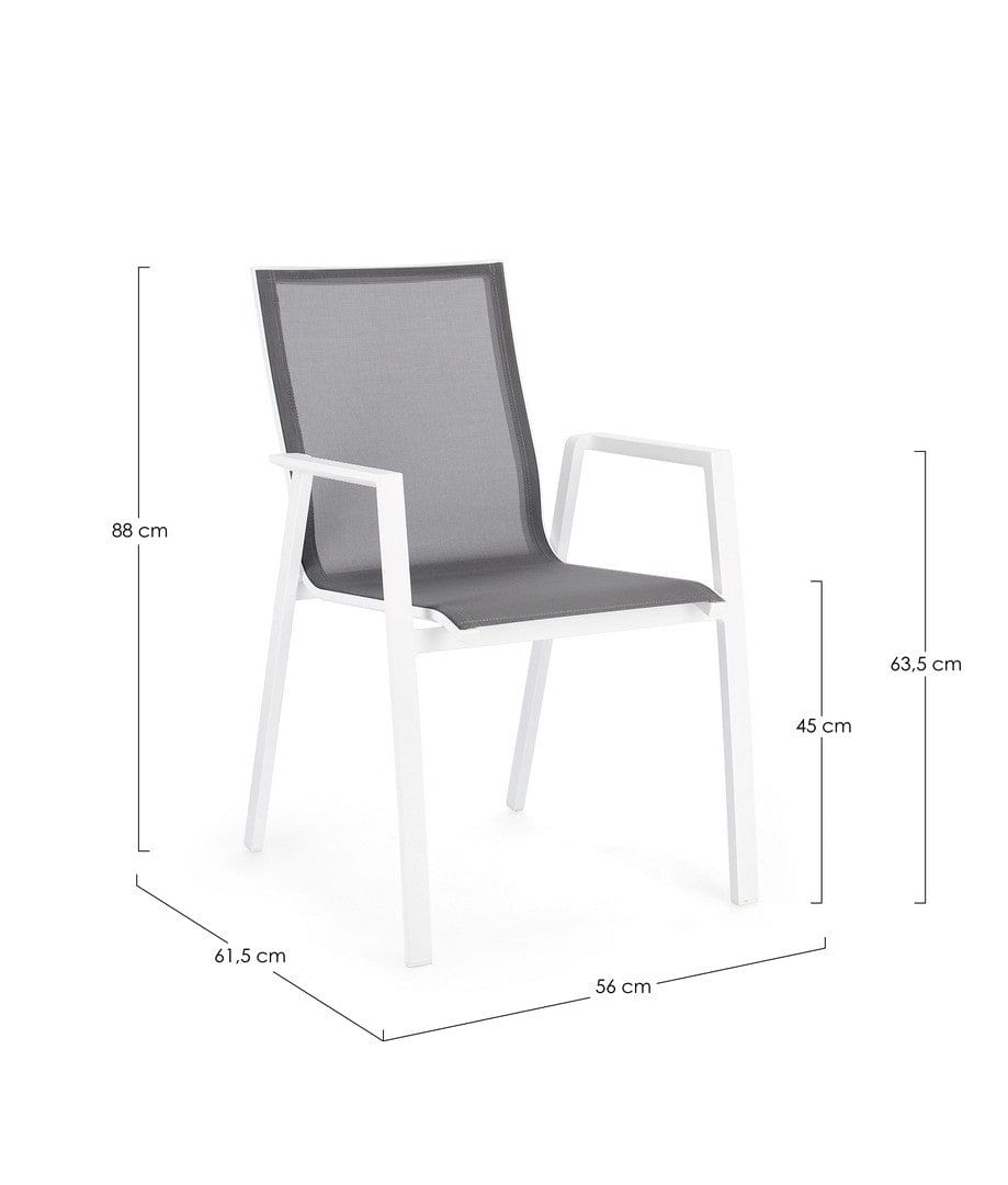 Bizzotto Sedia da giardino Krion JX11 Grigio