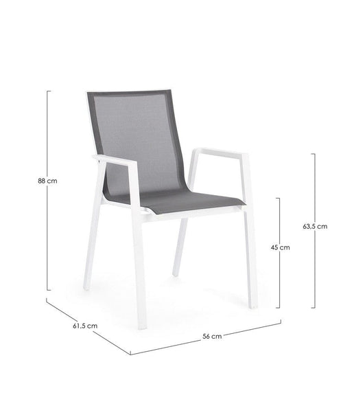 Bizzotto Sedia da giardino Krion JX11 Grigio