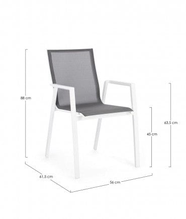 Bizzotto Sedia da giardino Krion JX11 Grigio