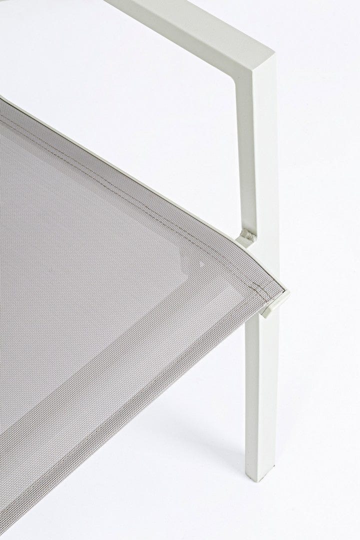 Bizzotto Sedia da giardino Krion W-Arm Grigio