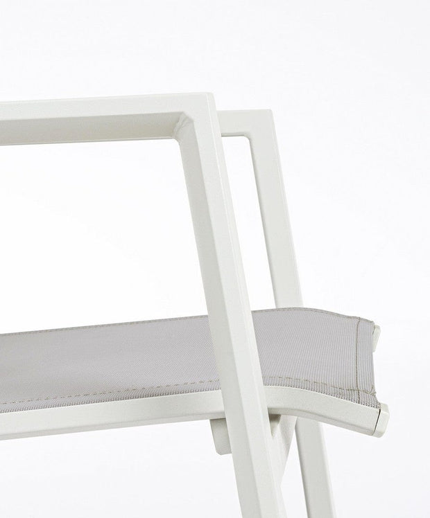 Bizzotto Sedia da giardino Krion W-Arm Grigio