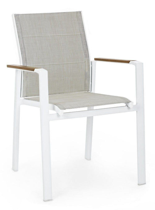 Bizzotto Sedia da giardino Kubik SJ60 Bianco
