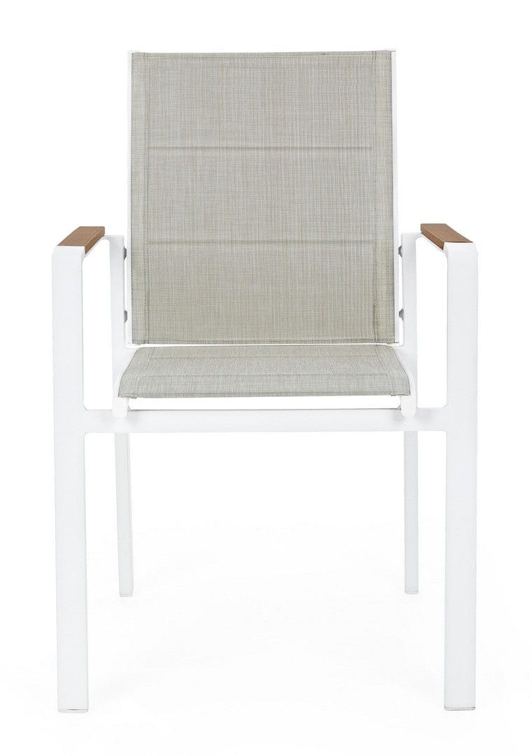 Bizzotto Sedia da giardino Kubik SJ60 Bianco