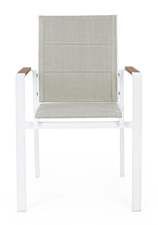 Bizzotto Sedia da giardino Kubik SJ60 Bianco