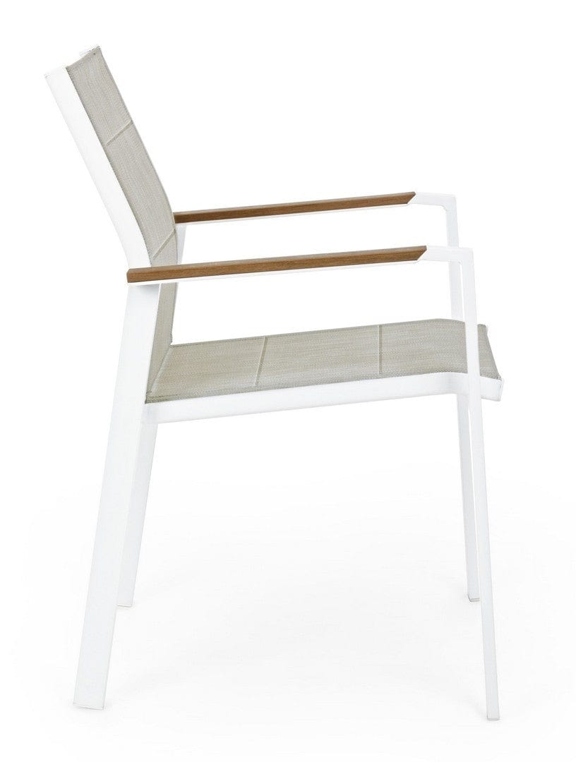Bizzotto Sedia da giardino Kubik SJ60 Bianco