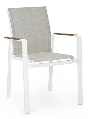 Bizzotto Sedia da giardino Kubik SJ60 Bianco
