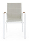 Bizzotto Sedia da giardino Kubik SJ60 Bianco