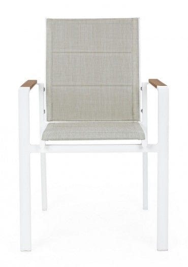 Bizzotto Sedia da giardino Kubik SJ60 Bianco