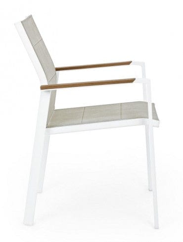 Bizzotto Sedia da giardino Kubik SJ60 Bianco
