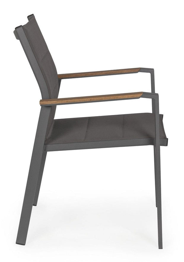 Bizzotto Sedia da giardino Kubik SJ61 Antracite