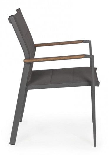 Bizzotto Sedia da giardino Kubik SJ61 Antracite