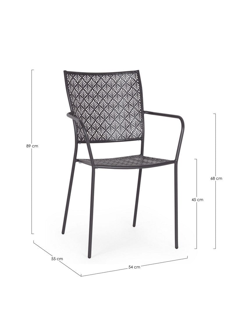 Bizzotto Sedia da giardino Lizette Antracite