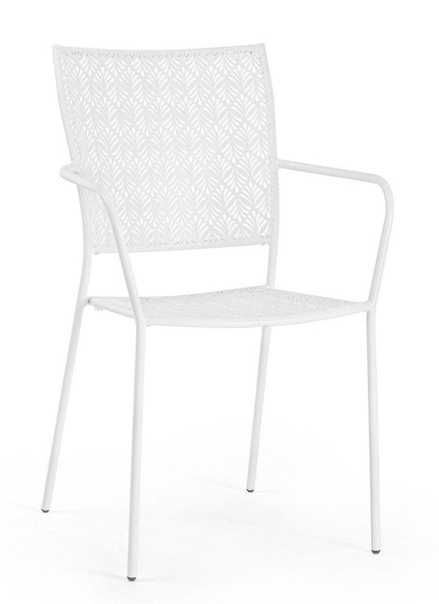 Bizzotto Sedia da giardino Lizette Bianco
