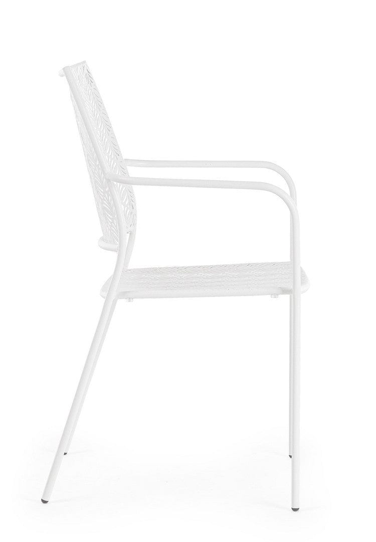 Bizzotto Sedia da giardino Lizette Bianco