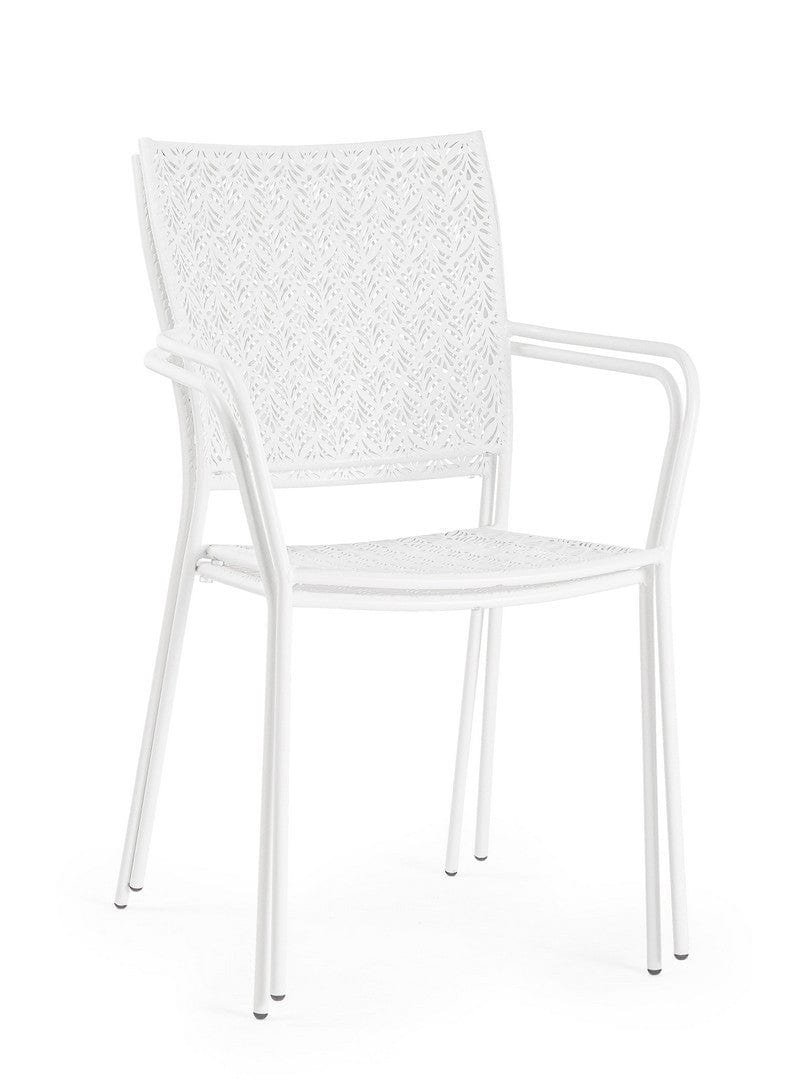 Bizzotto Sedia da giardino Lizette Bianco