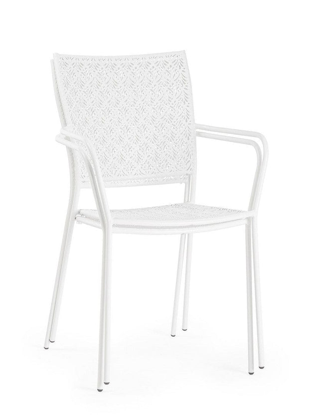 Bizzotto Sedia da giardino Lizette Bianco