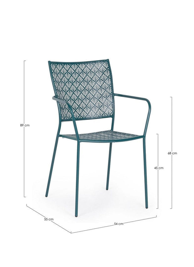 Bizzotto Sedia da giardino Lizette Blu
