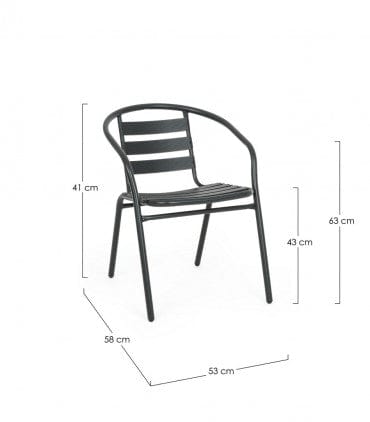 Bizzotto Sedia da giardino Maraya Nero