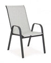 Bizzotto Sedia da giardino Martinez Grigio