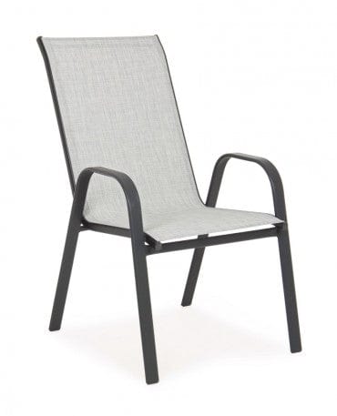 Bizzotto Sedia da giardino Martinez Grigio