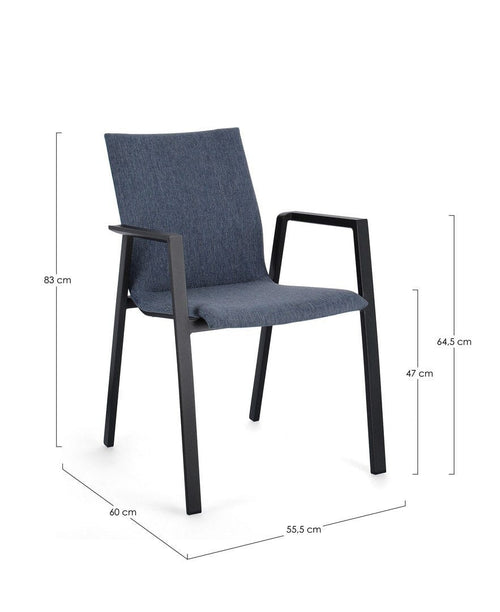 Bizzotto Sedia da giardino Odeon Blu