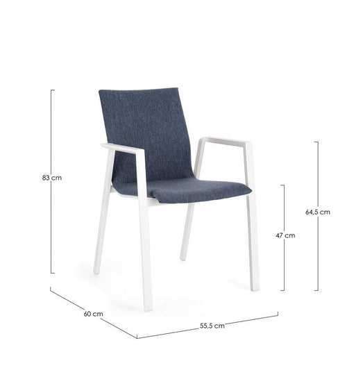 Bizzotto Sedia da giardino Odeon JX11 Blu
