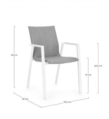Bizzotto Sedia da giardino Odeon JX11 Grigio