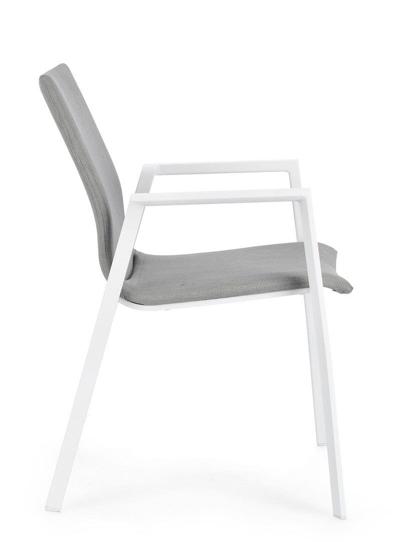 Bizzotto Sedia da giardino Odeon JX11 W-Arm Grigio