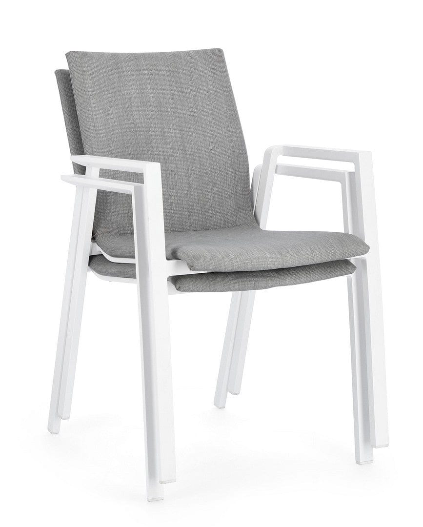 Bizzotto Sedia da giardino Odeon JX11 W-Arm Grigio
