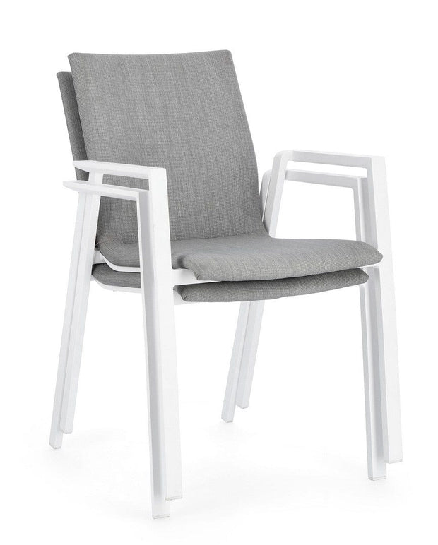 Bizzotto Sedia da giardino Odeon JX11 W-Arm Grigio