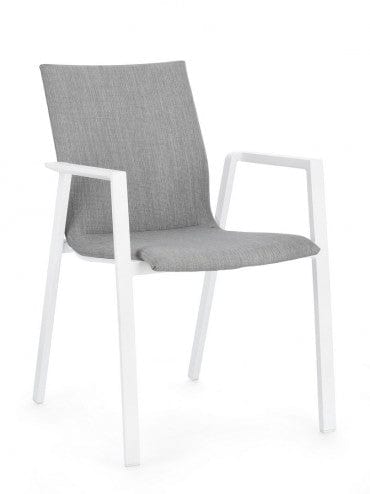 Bizzotto Sedia da giardino Odeon JX11 W-Arm Grigio