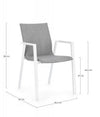 Bizzotto Sedia da giardino Odeon JX11 W-Arm Grigio