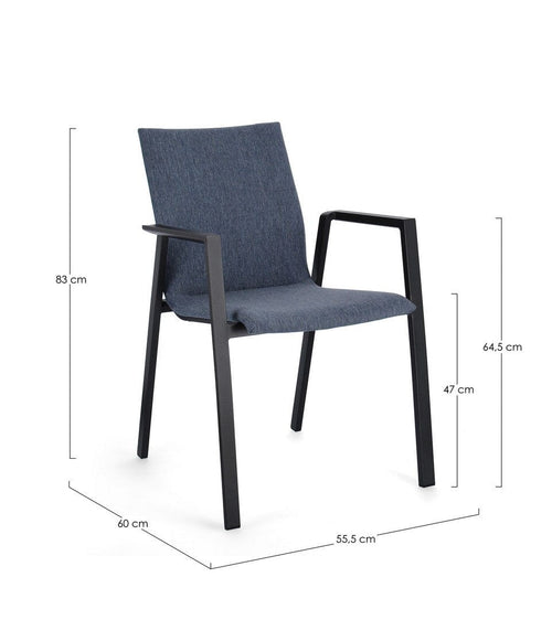 Bizzotto Sedia da giardino Odeon JX55 Blu