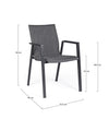 Bizzotto Sedia da giardino Odeon JX55 Grigio