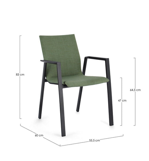 Bizzotto Sedia da giardino Odeon JX55 Verde