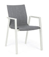 Bizzotto Sedia da giardino Odeon W-Arm Grigio
