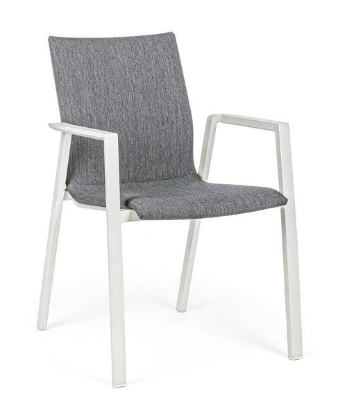 Bizzotto Sedia da giardino Odeon W-Arm Grigio