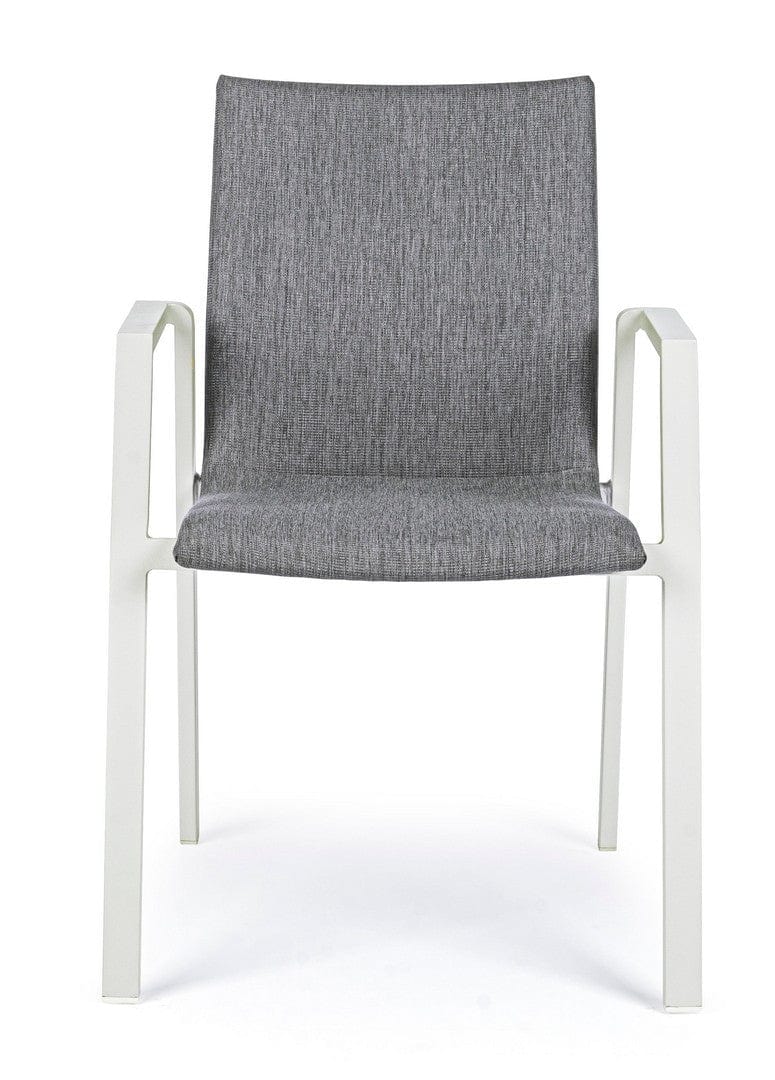 Bizzotto Sedia da giardino Odeon W-Arm Grigio