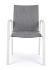 Bizzotto Sedia da giardino Odeon W-Arm Grigio