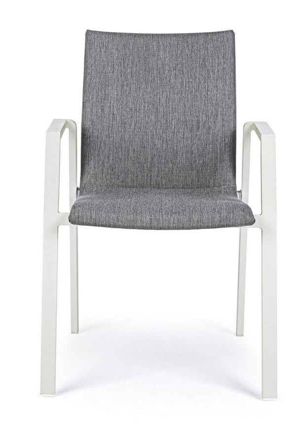 Bizzotto Sedia da giardino Odeon W-Arm Grigio