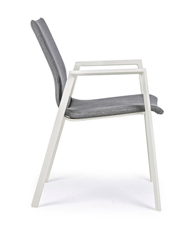 Bizzotto Sedia da giardino Odeon W-Arm Grigio
