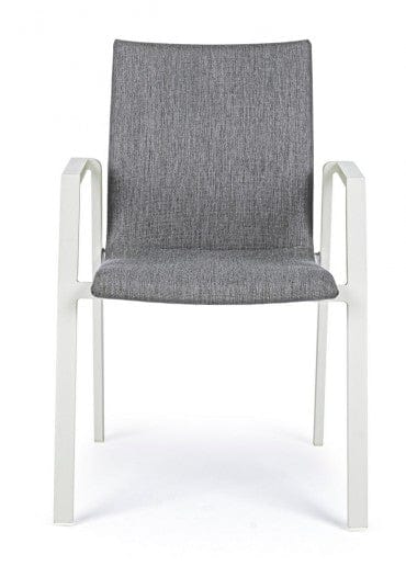 Bizzotto Sedia da giardino Odeon W-Arm Grigio