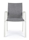 Bizzotto Sedia da giardino Odeon W-Arm Grigio