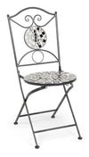 Bizzotto Sedia da giardino pieghevole Eveline Nero