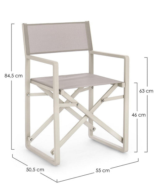 Bizzotto Sedia da giardino pieghevole Konnor Cappuccino