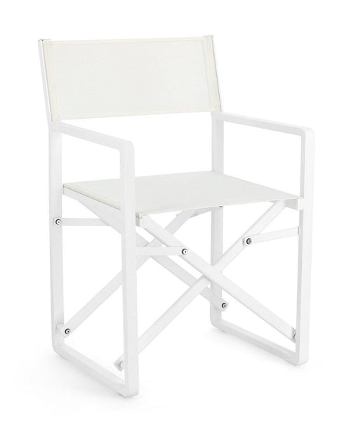 Bizzotto Sedia da giardino pieghevole Konnor CX23 Bianco